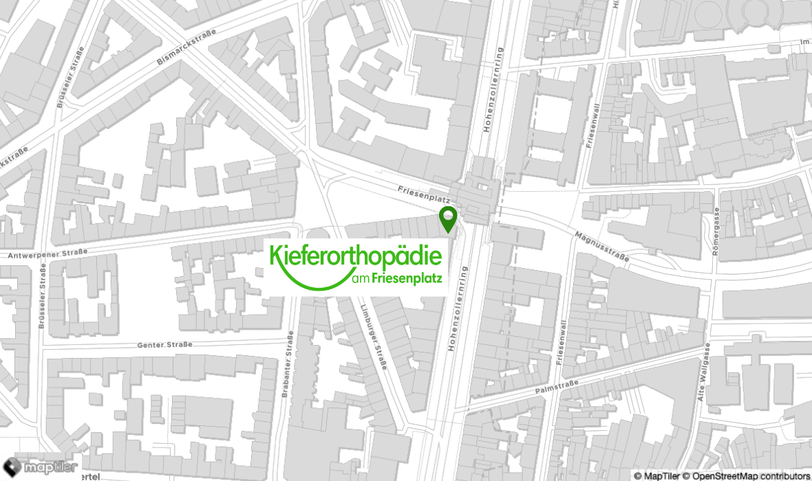 Landkarte Kieferorthopädie am Friesenplatz